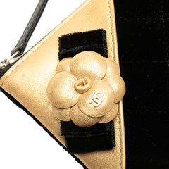CC Quilted Velvet Camellia Pouch