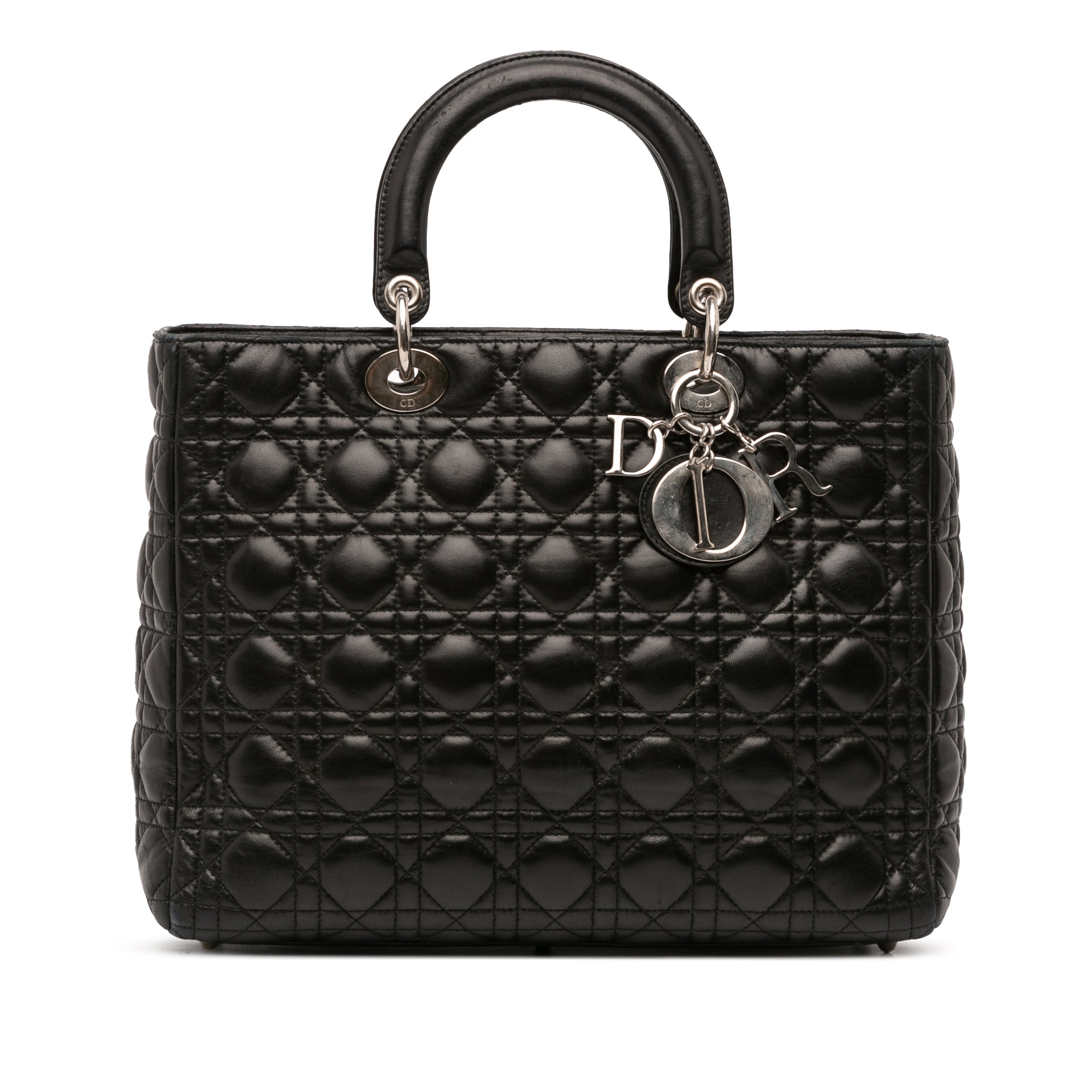 Large Lambskin Cannage Lady Dior