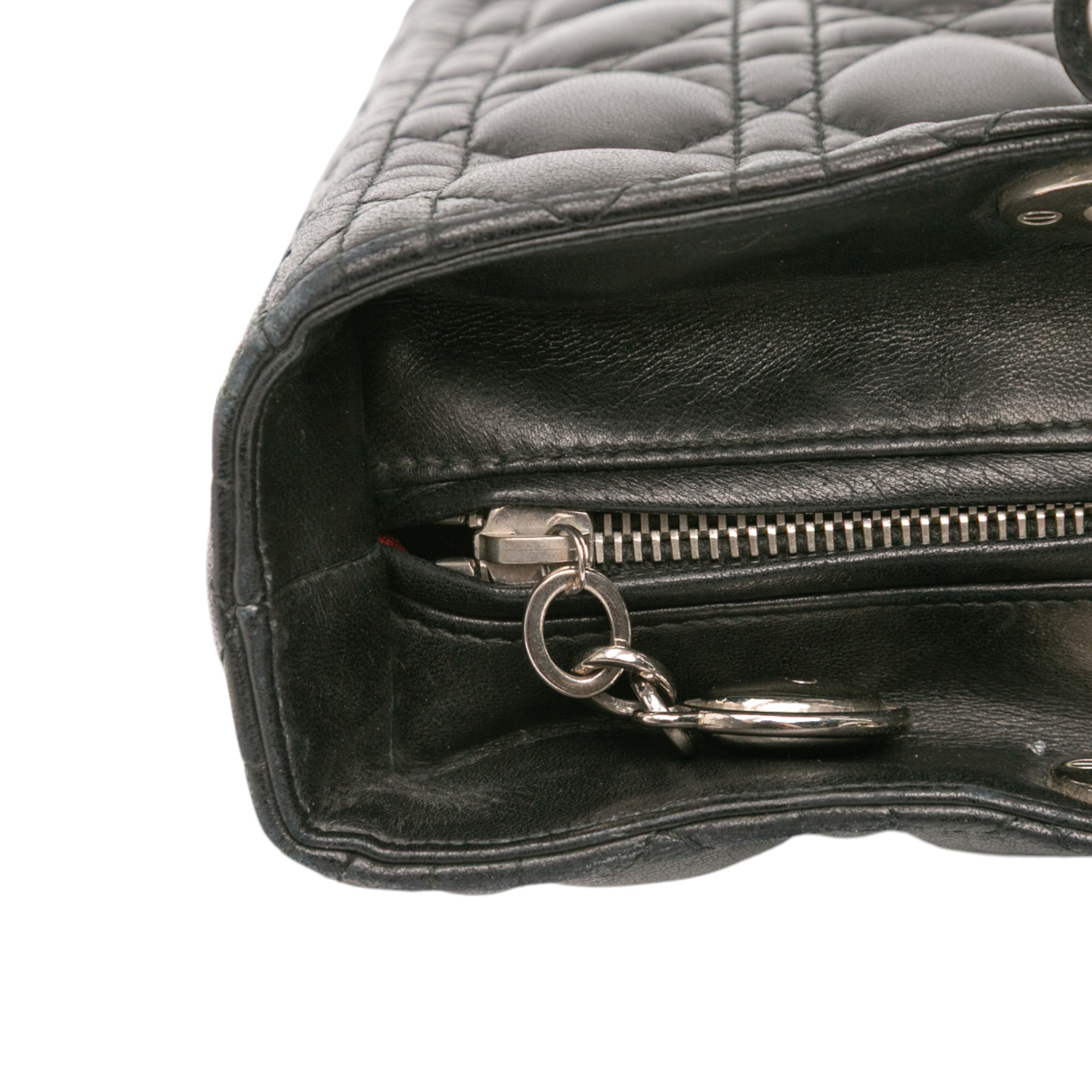 Large Lambskin Cannage Lady Dior