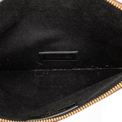 Croc Embossed Leather Tiny Monogram Zipped Tablet Holder