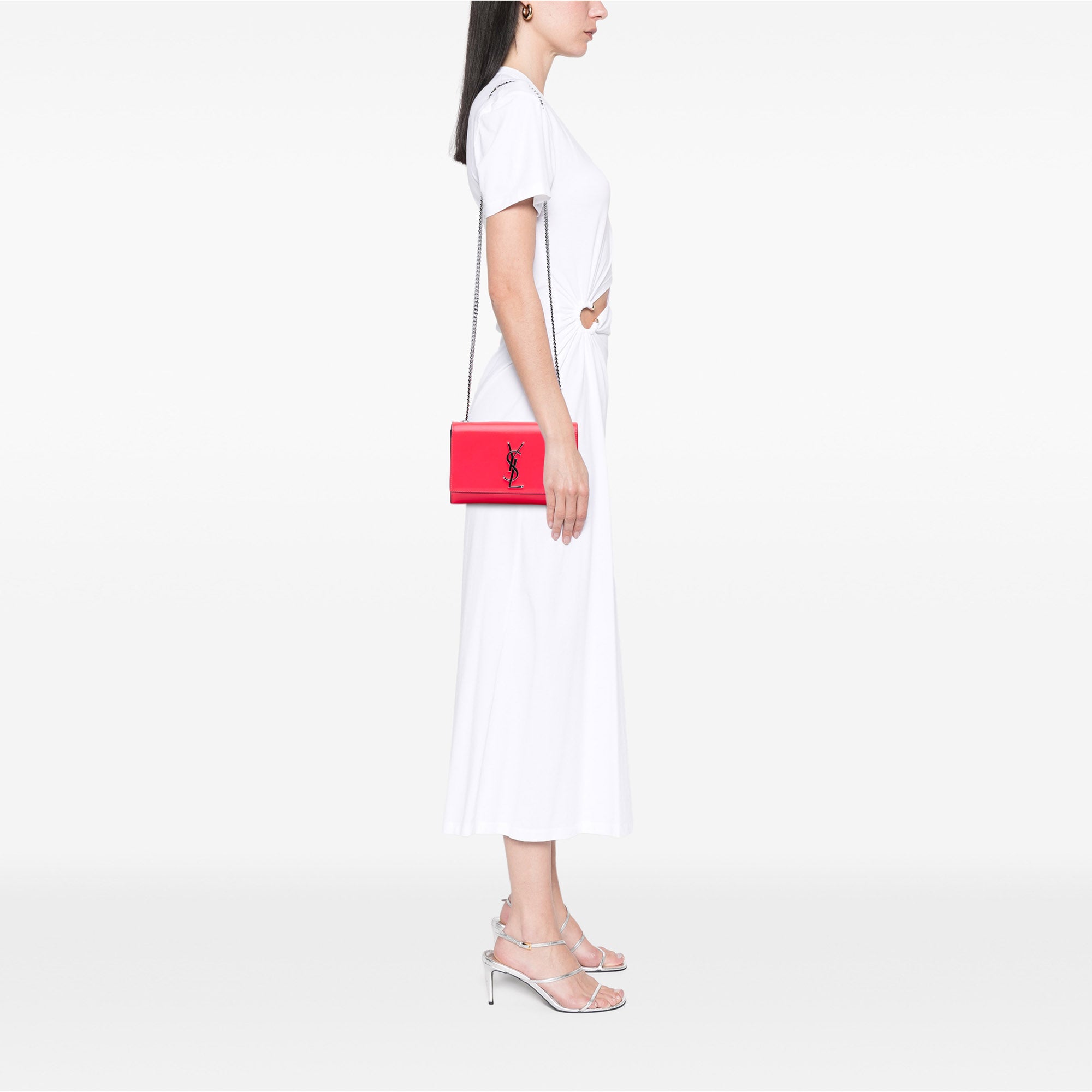 Small Patent Grain de Poudre Monogram Kate Crossbody