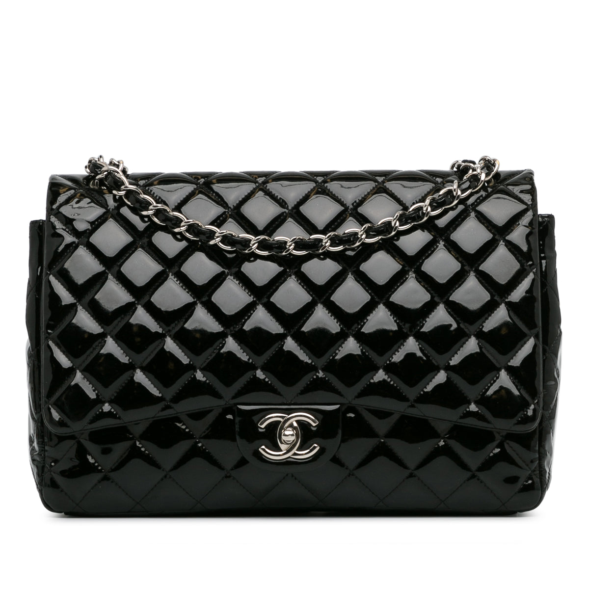 Maxi Classic Patent Double Flap