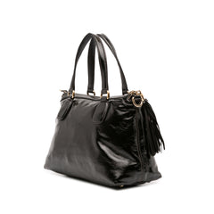 Small Patent Soho Working Satchel