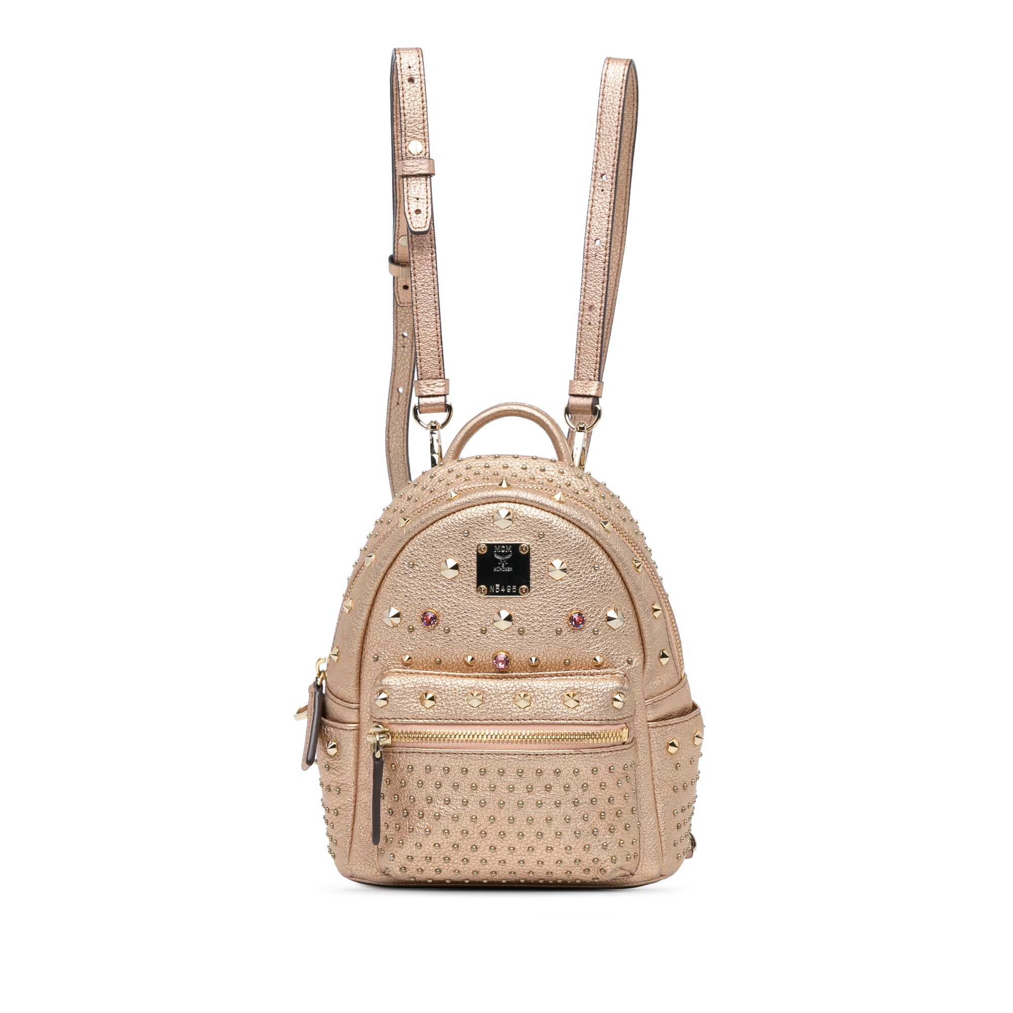 X-Mini Metallic Studded Calfskin Stark Bebe Boo Backpack