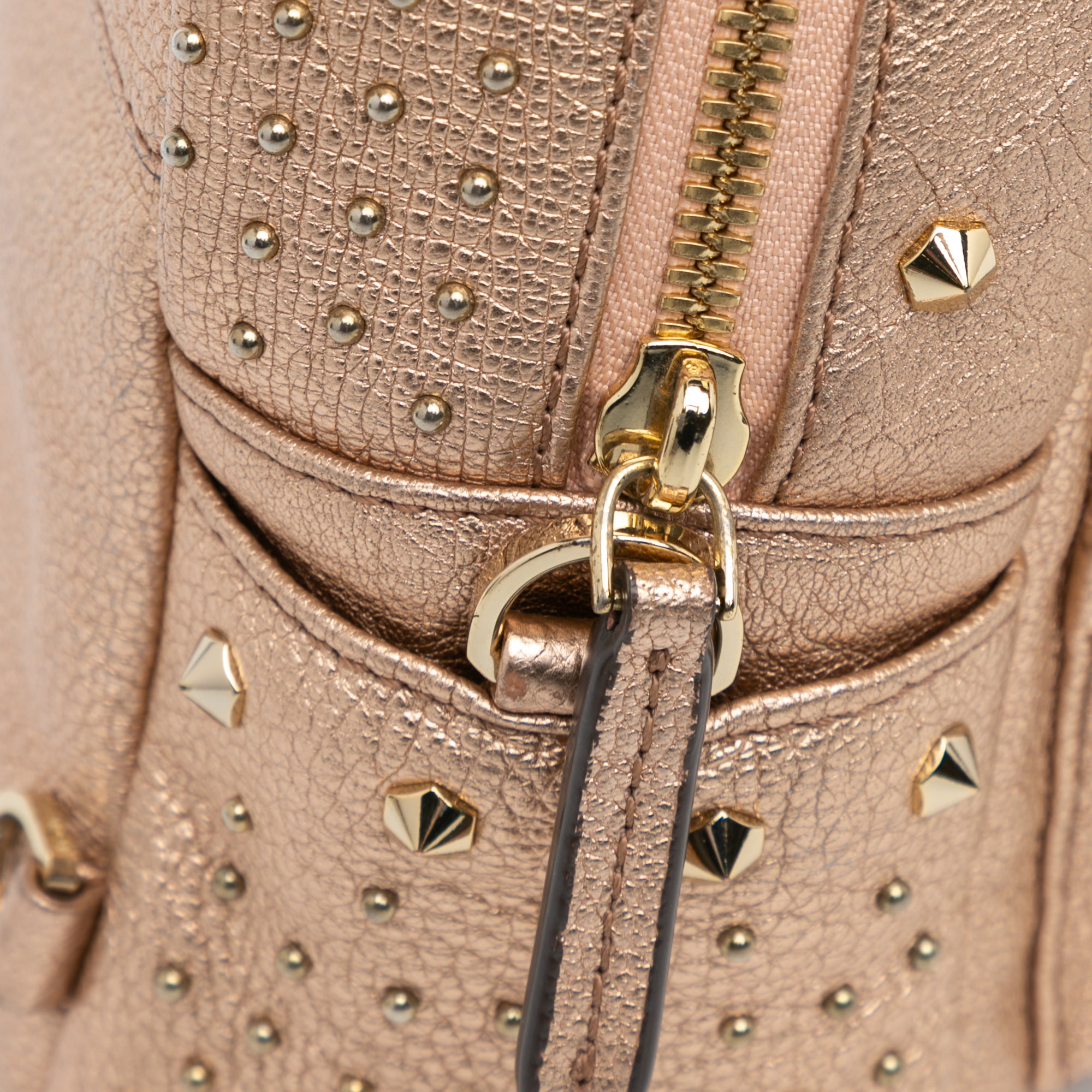 X-Mini Metallic Studded Calfskin Stark Bebe Boo Backpack