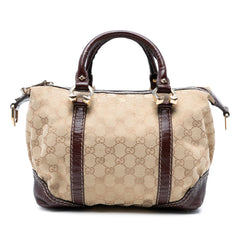 GG Canvas Horsebit Nail Boston Bag