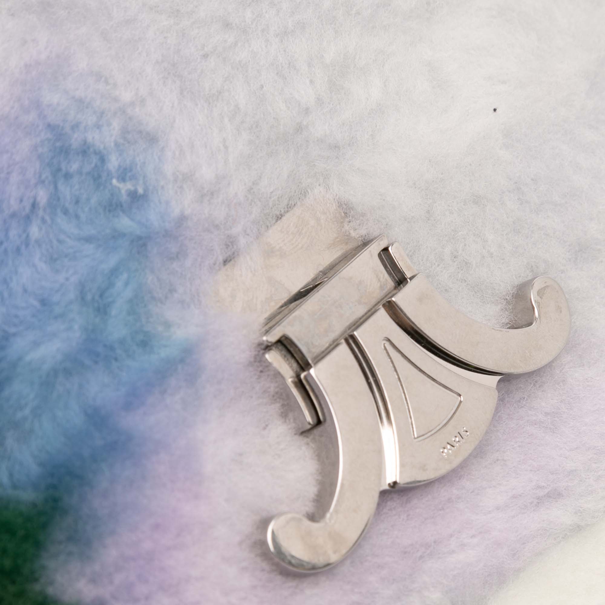 Shearling Triomphe Chain Shoulder Bag