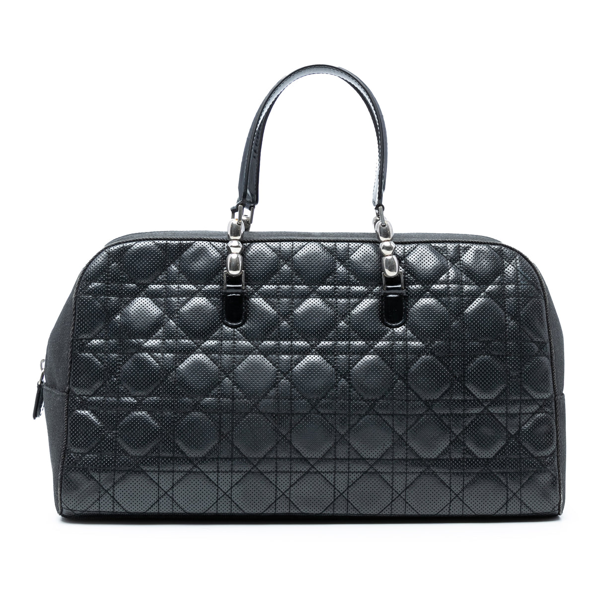 Perforated Lambskin Cannage and Denim Malice Handbag