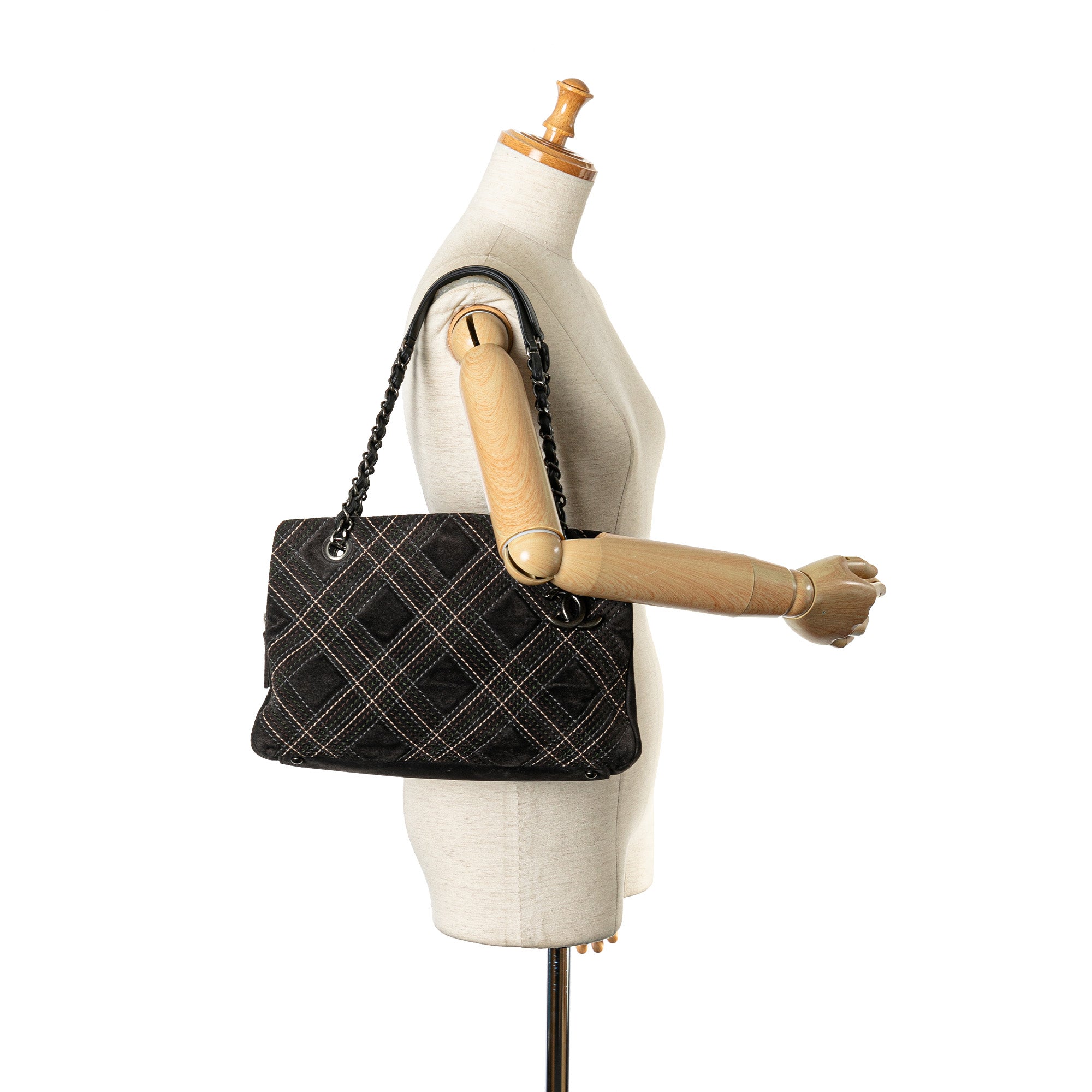 Suede Paris-Edinburgh Saltire Shoulder Bag