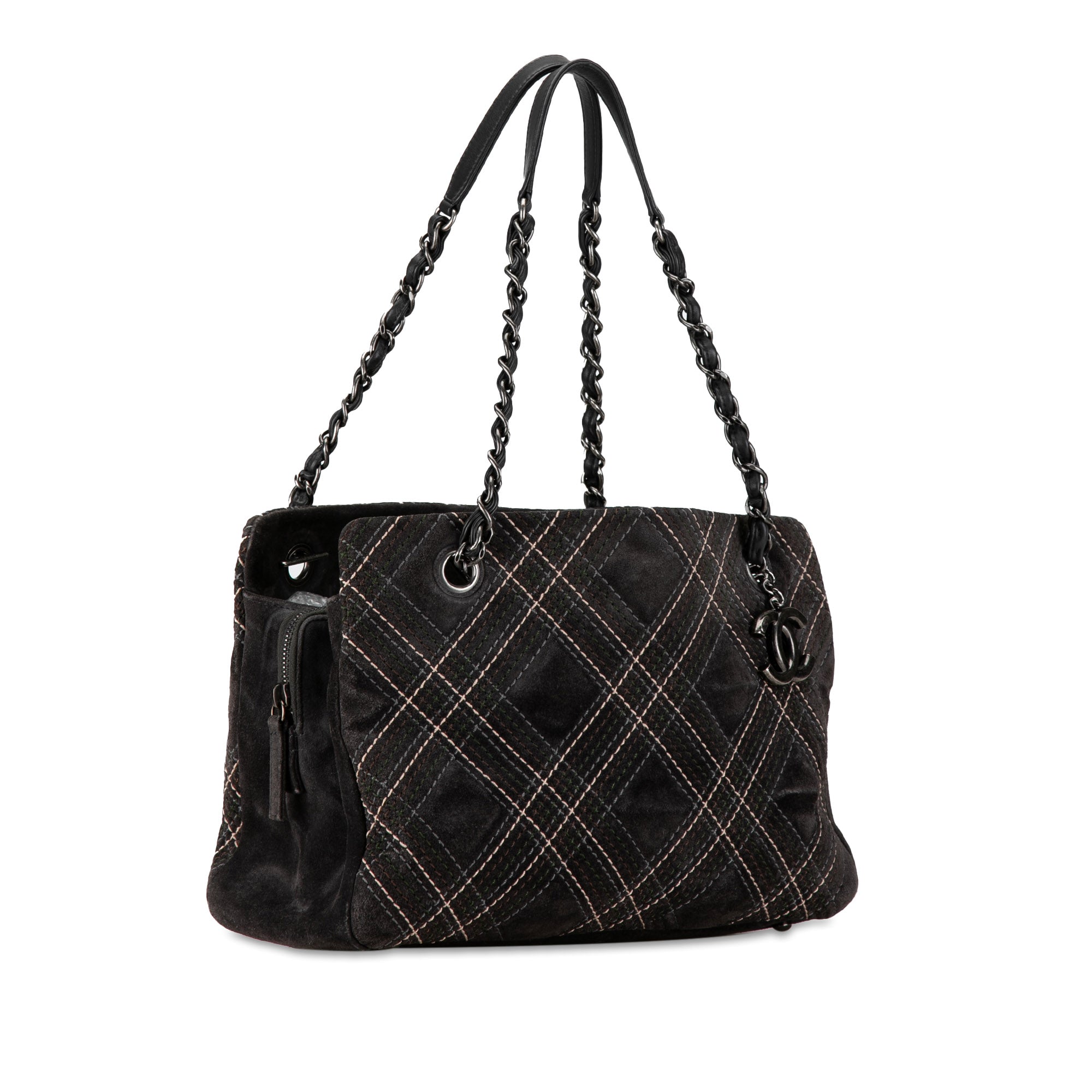 Suede Paris-Edinburgh Saltire Shoulder Bag