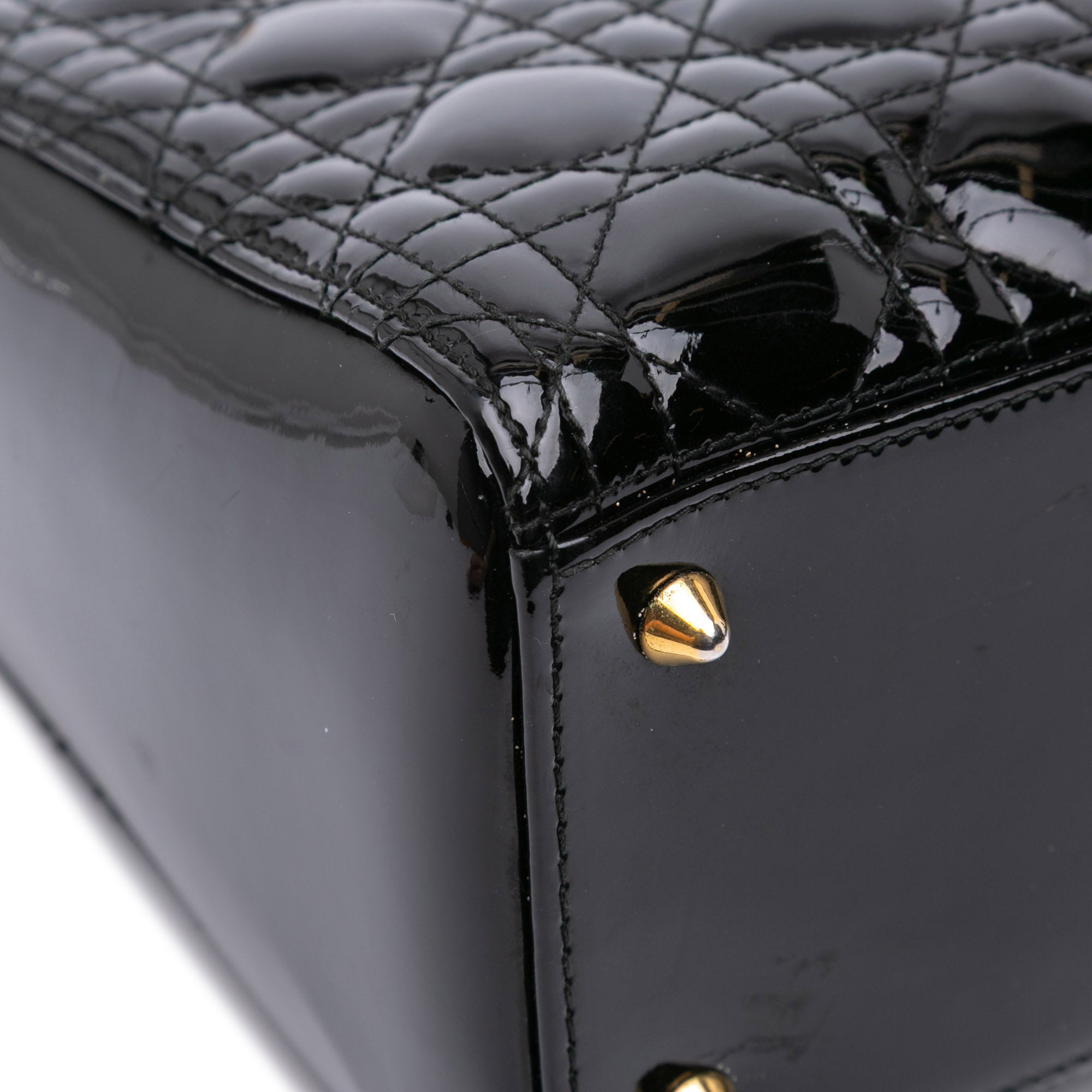 Medium Patent Cannage Lady Dior