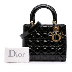 Medium Patent Cannage Lady Dior