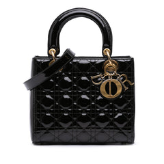Medium Patent Cannage Lady Dior