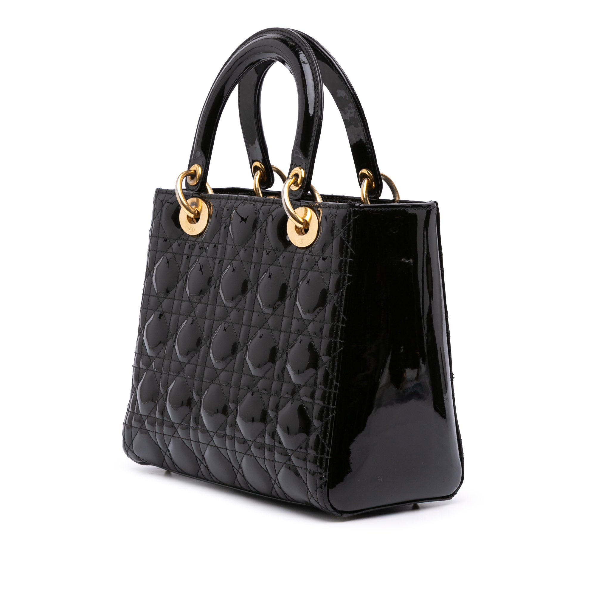Medium Patent Cannage Lady Dior