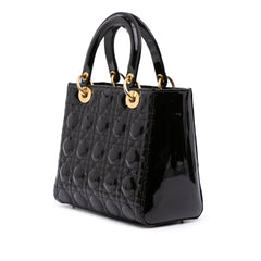 Medium Patent Cannage Lady Dior