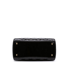 Medium Patent Cannage Lady Dior