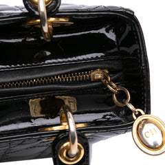 Medium Patent Cannage Lady Dior