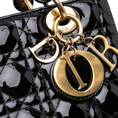 Medium Patent Cannage Lady Dior