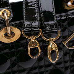 Medium Patent Cannage Lady Dior