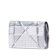 Metallic Patent Microcannage Diorama Wallet on Chain