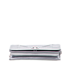 Metallic Patent Microcannage Diorama Wallet on Chain
