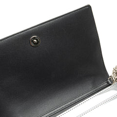 Metallic Patent Microcannage Diorama Wallet on Chain