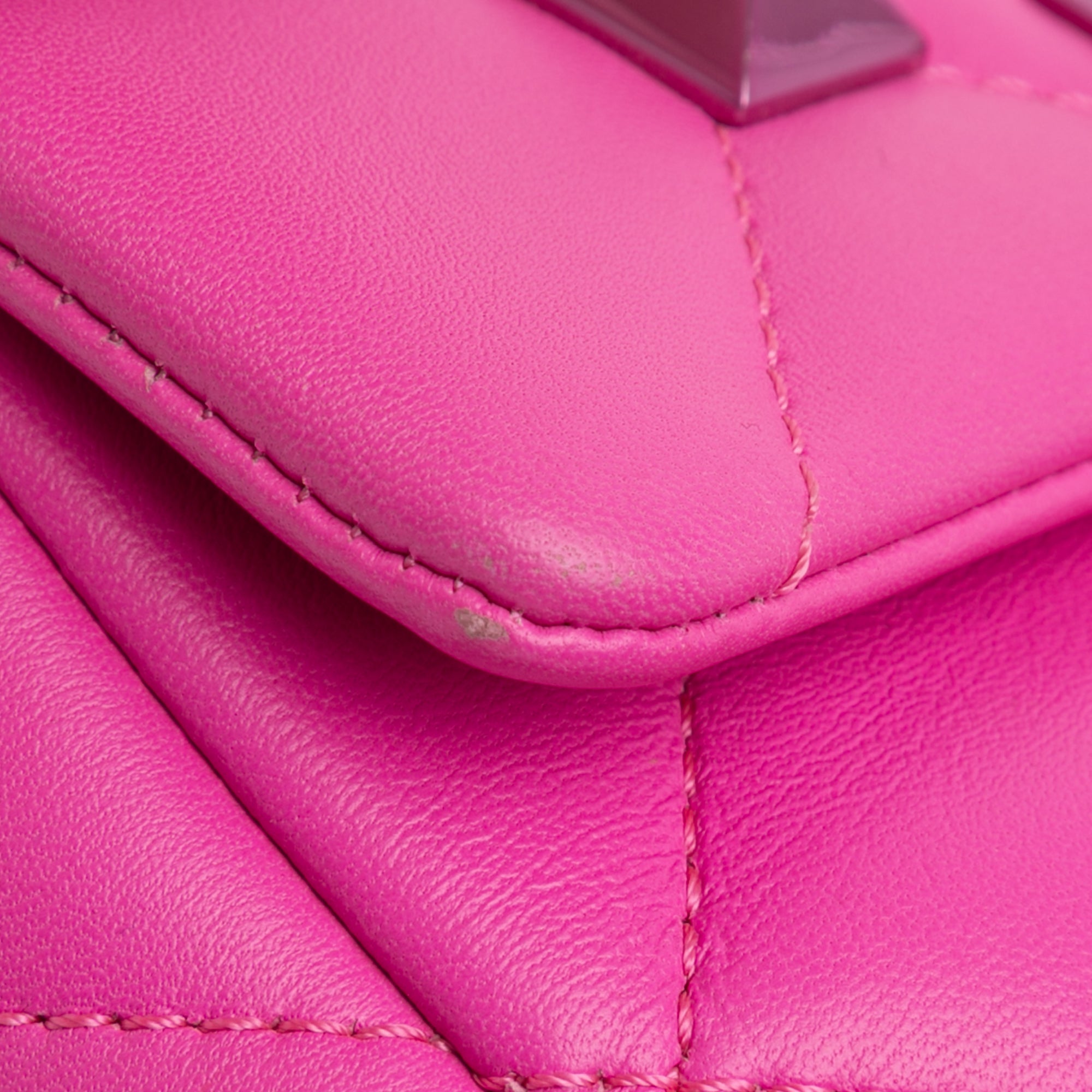 Small Nappa Lacquer Monochrome Roman Stud Satchel