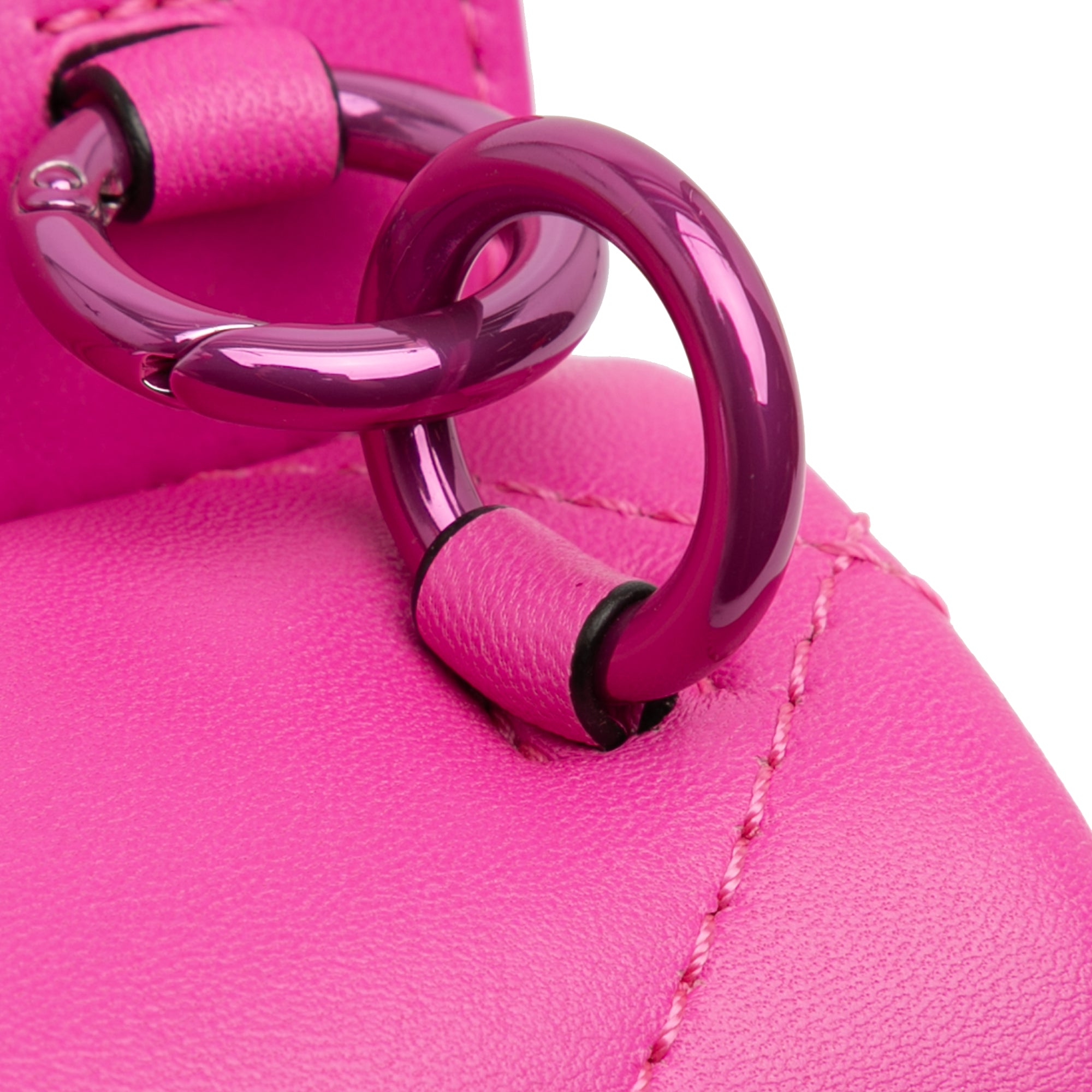 Small Nappa Lacquer Monochrome Roman Stud Satchel