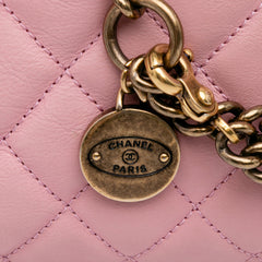 Quilted Calfskin CC Crown Flap