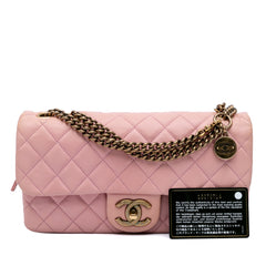 Quilted Calfskin CC Crown Flap