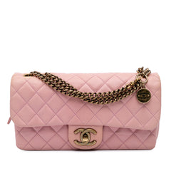 Quilted Calfskin CC Crown Flap