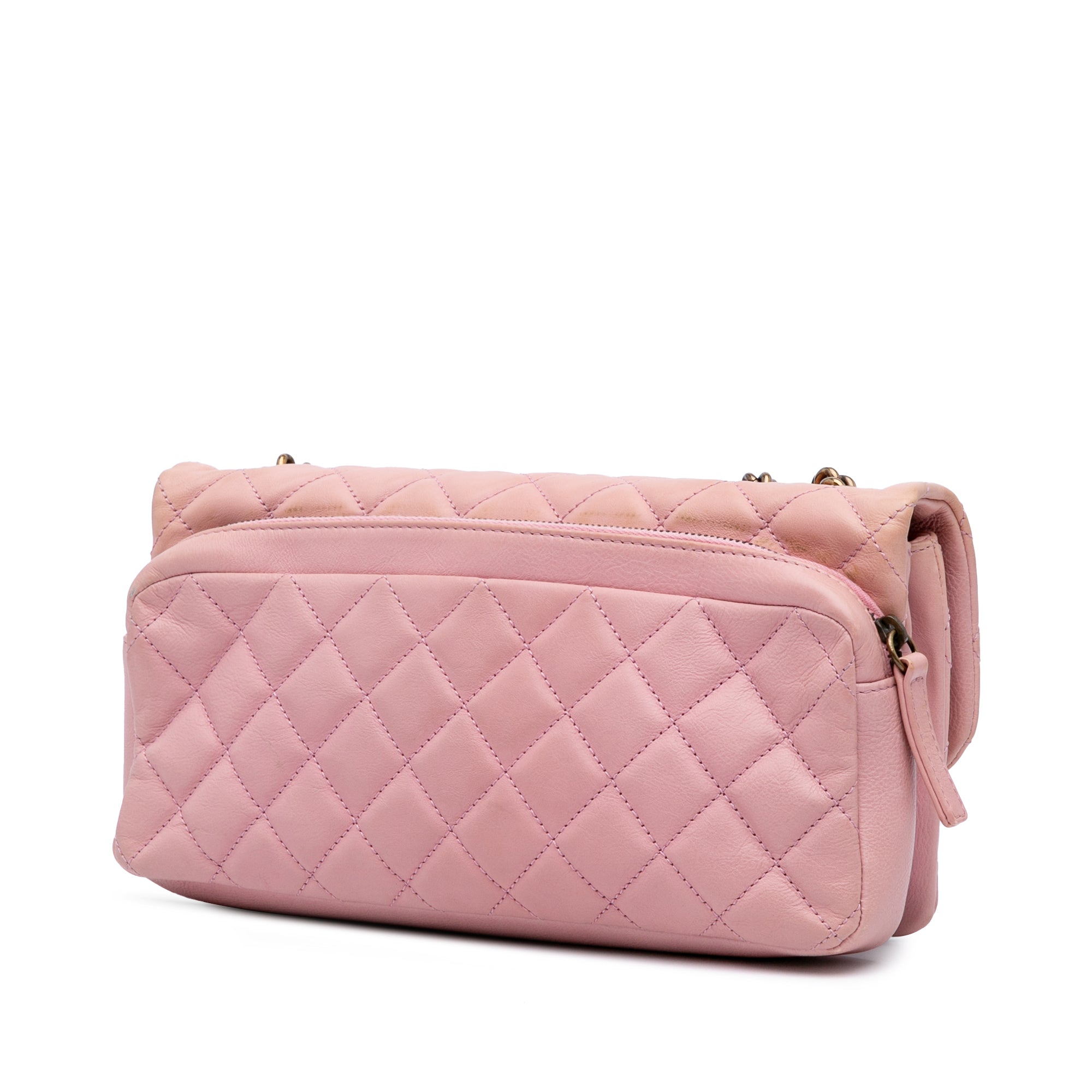 Quilted Calfskin CC Crown Flap