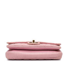 Quilted Calfskin CC Crown Flap