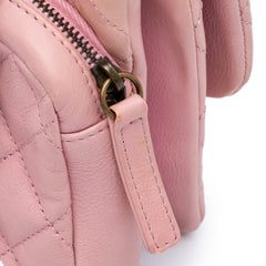 Quilted Calfskin CC Crown Flap
