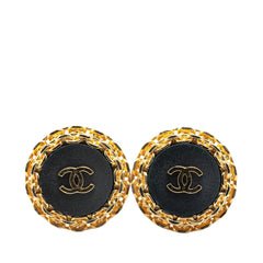 Gold Plated CC Clip On Earrings