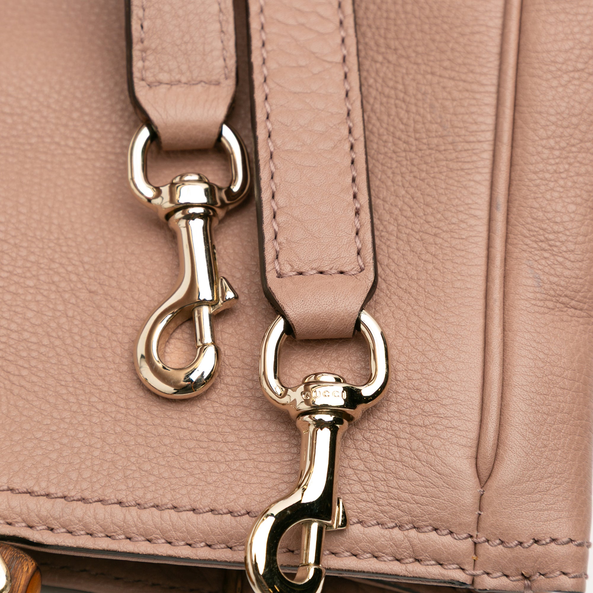 Medium Calfskin Bamboo Shopper Satchel