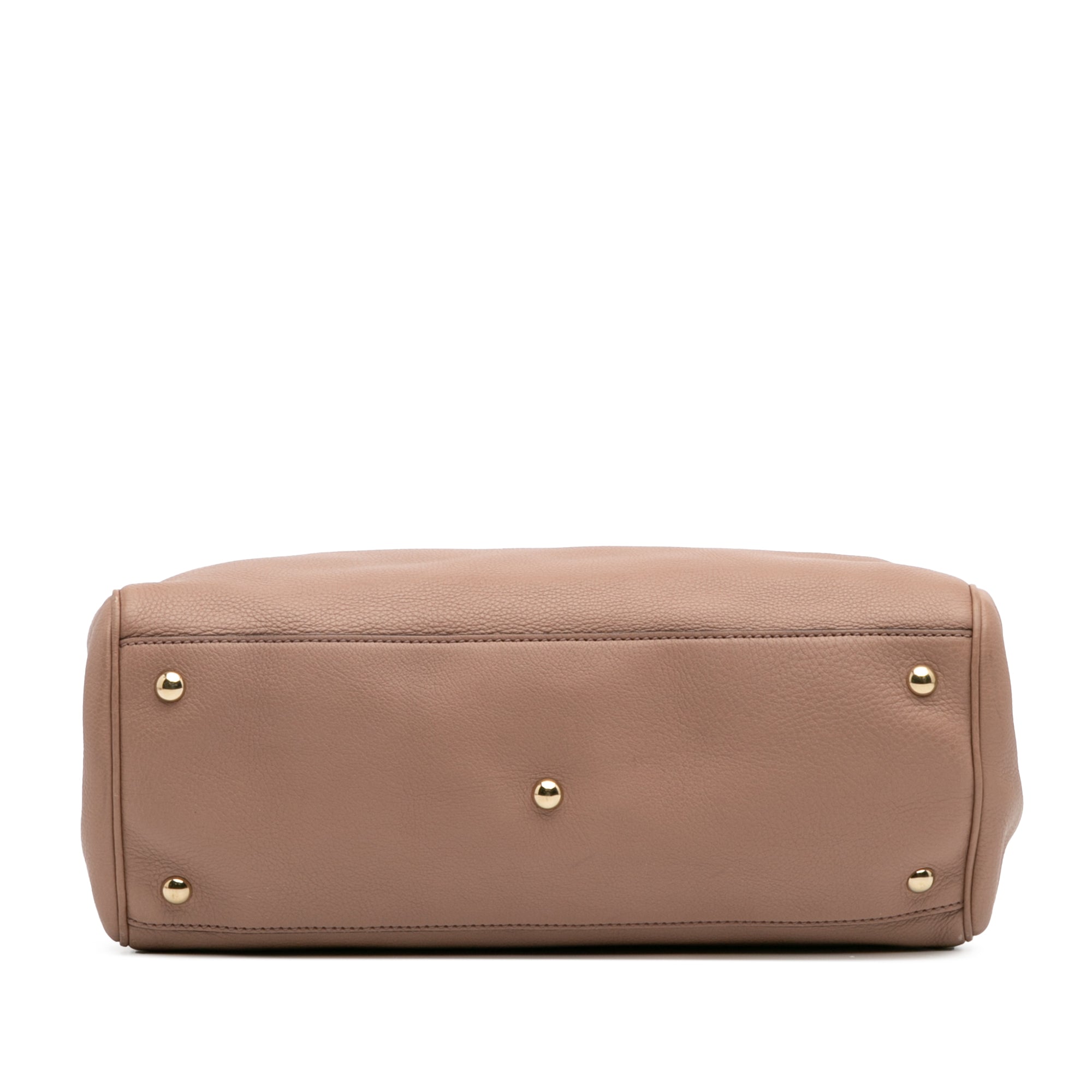 Medium Calfskin Bamboo Shopper Satchel