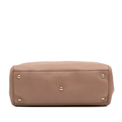 Medium Calfskin Bamboo Shopper Satchel