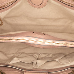 Medium Calfskin Bamboo Shopper Satchel