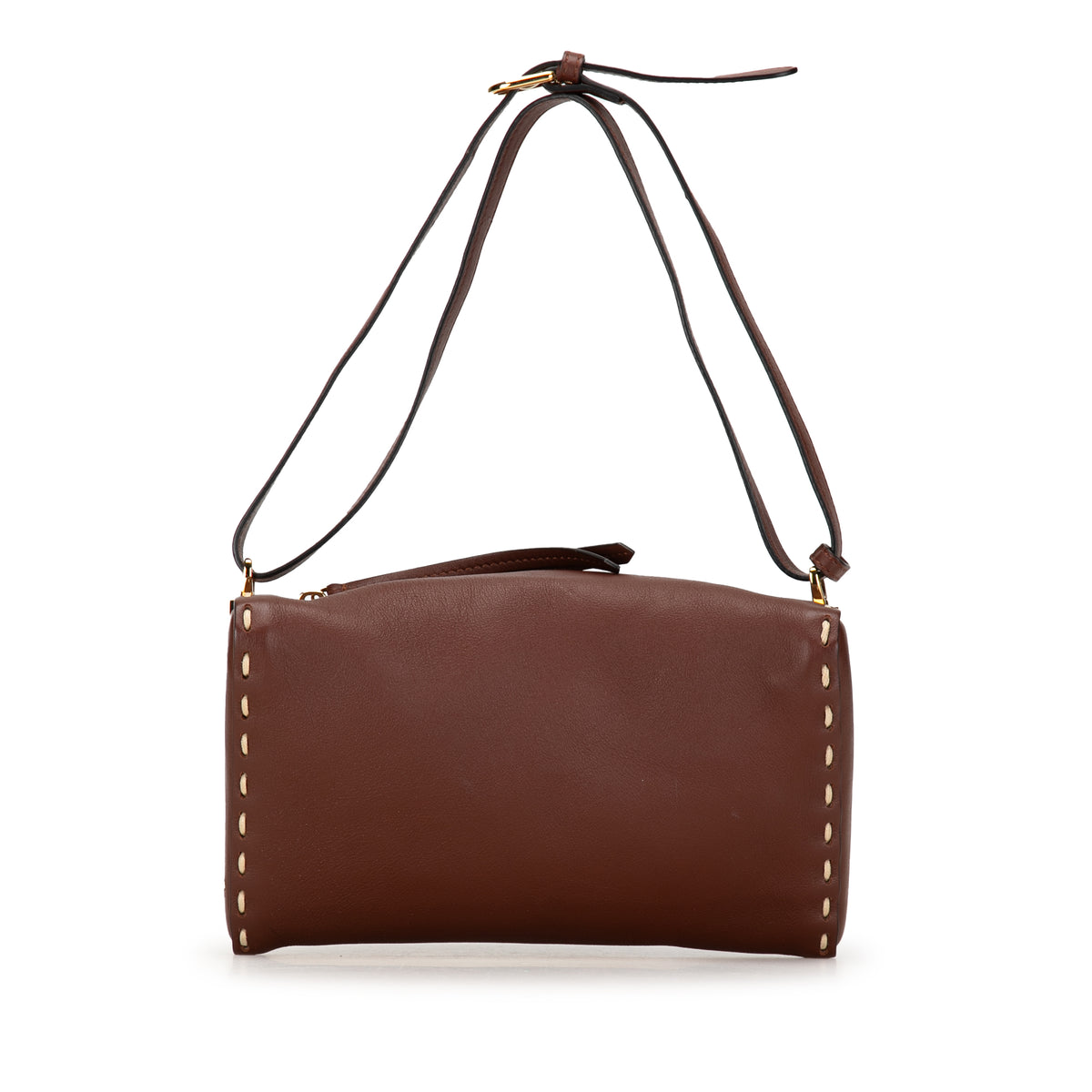 Calfskin Selleria Triangle Shoulder Bag