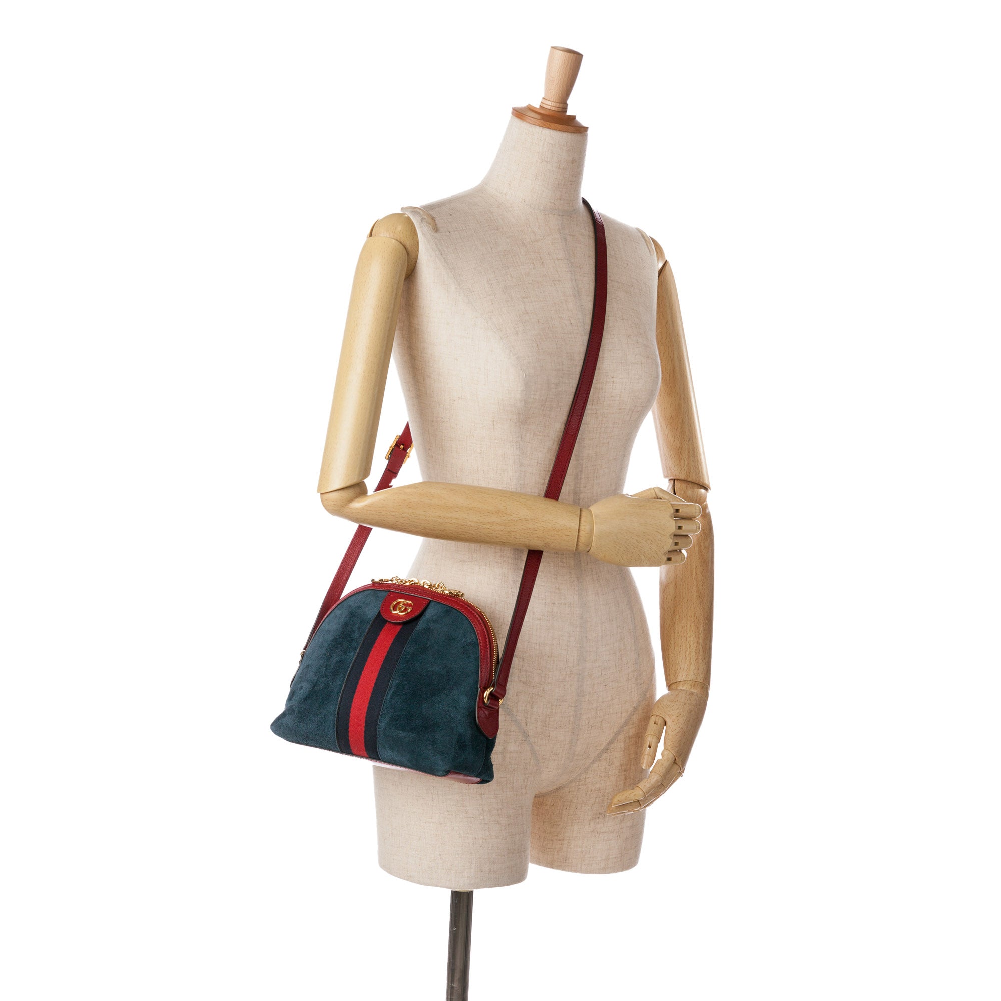 Small Suede Ophidia Dome Crossbody