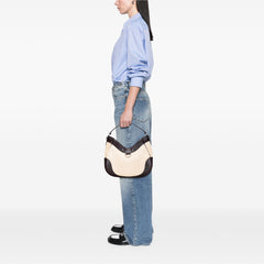 Straw and Leather Shoulder Bag