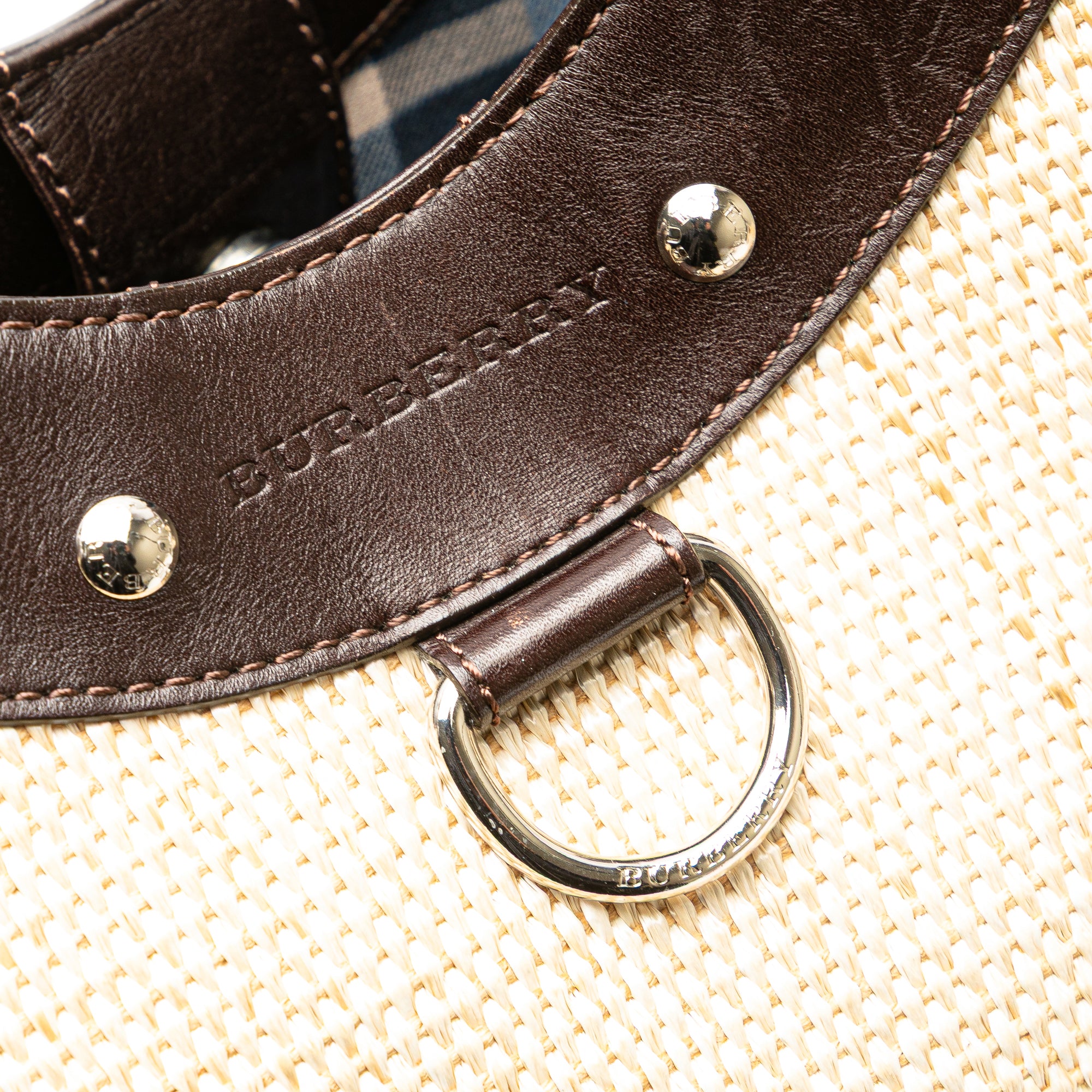 Straw and Leather Shoulder Bag