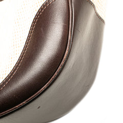 Straw and Leather Shoulder Bag