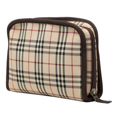 House Check Canvas Cosmetic Pouch