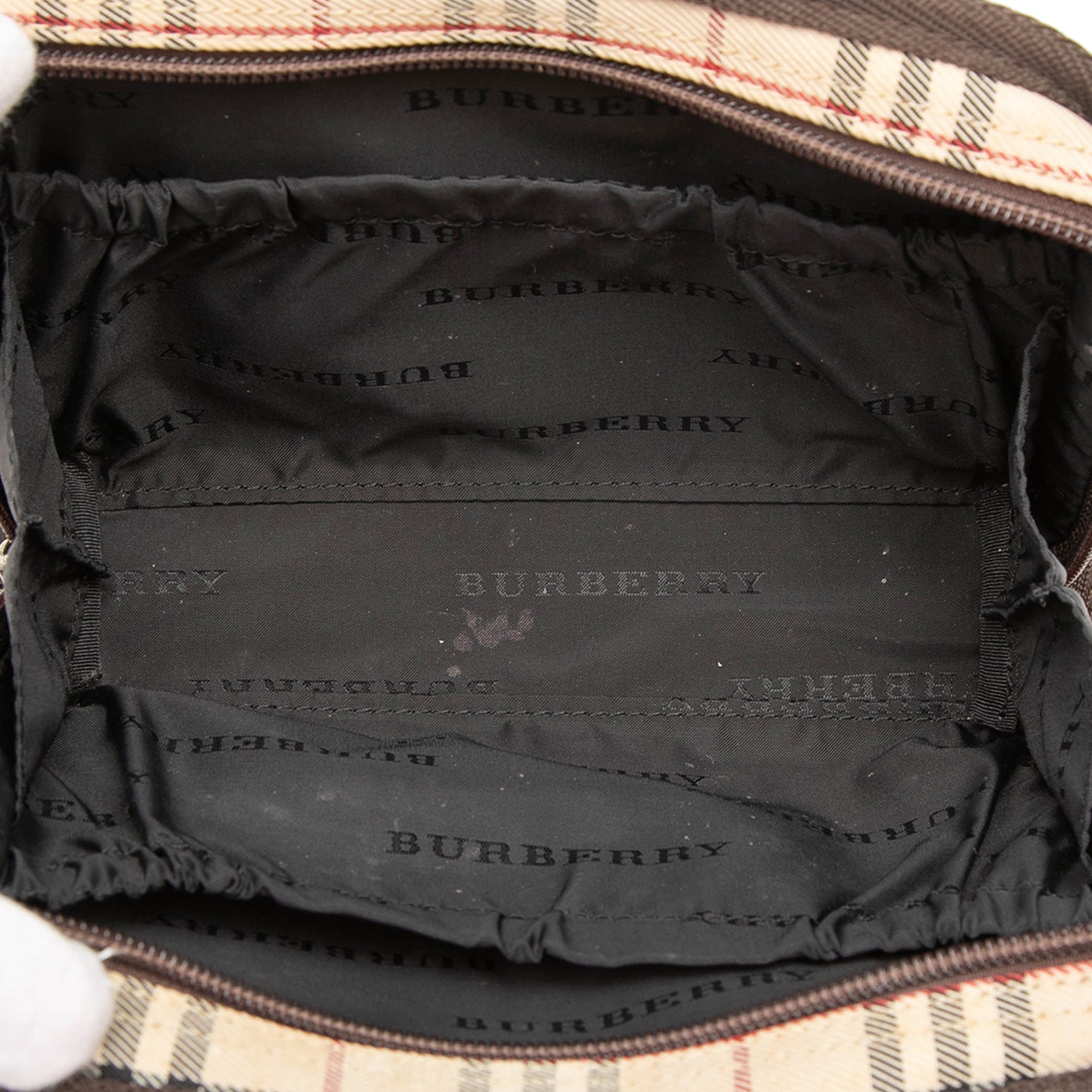 House Check Canvas Cosmetic Pouch