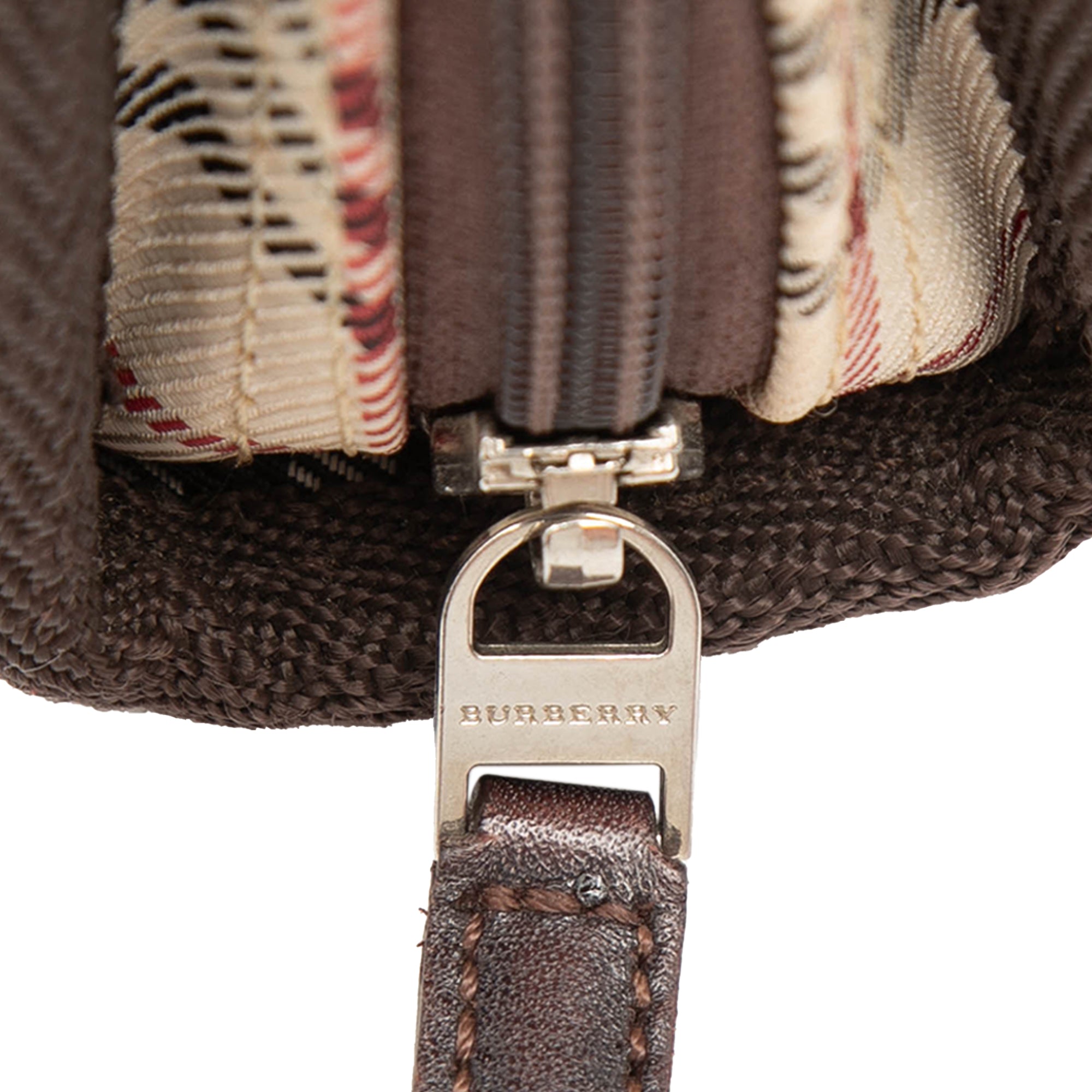 House Check Canvas Cosmetic Pouch