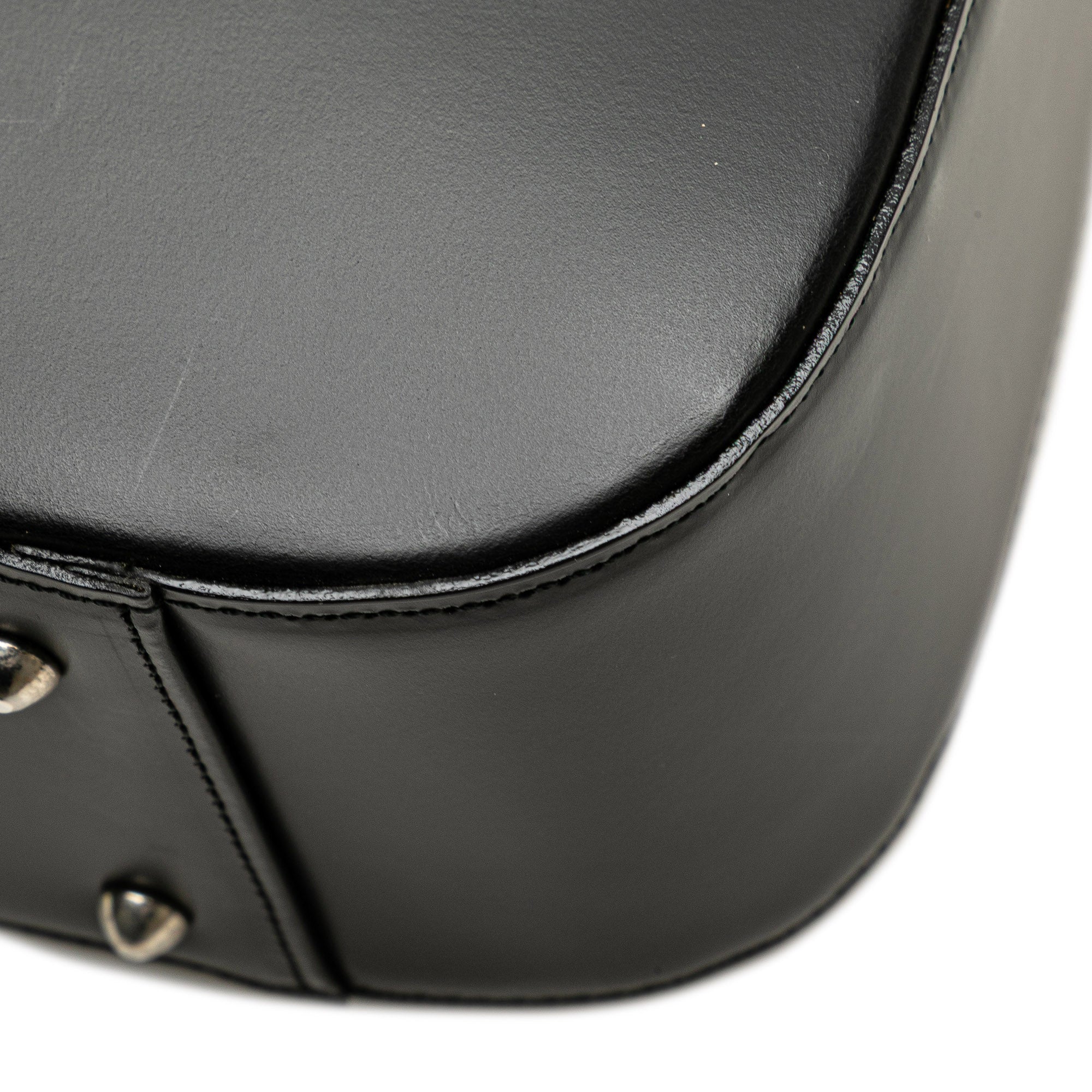 House Check Trimmed Leather Handbag