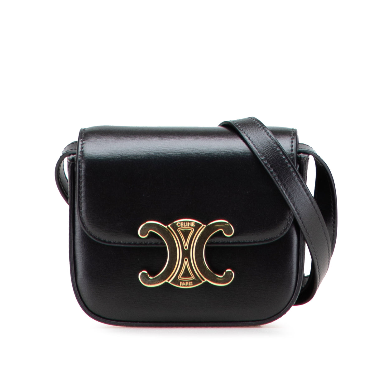 Mini Shiny Calfskin Triomphe Crossbody