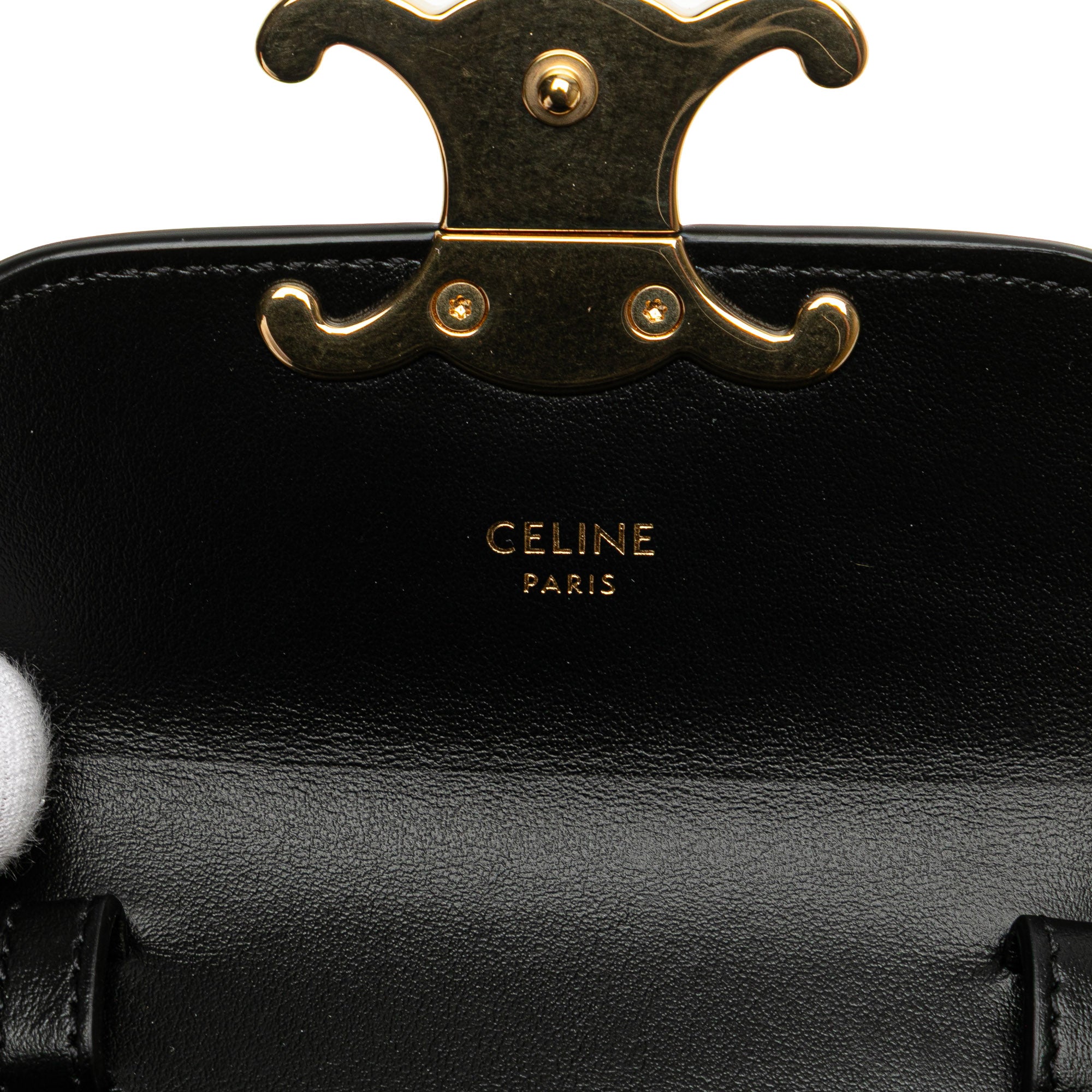Mini Shiny Calfskin Triomphe Crossbody
